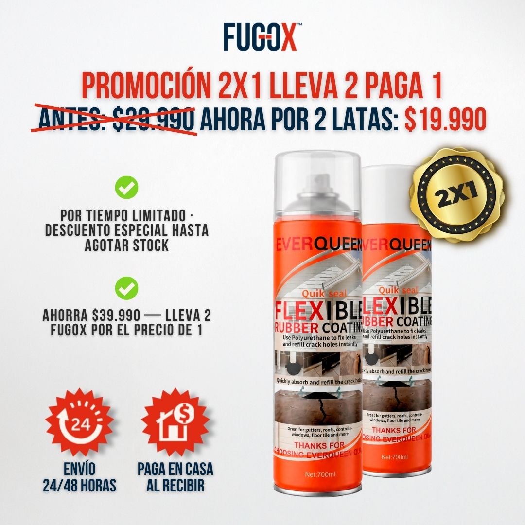 2x1 SPRAY IMPERMEABILIZANTE SELLA GRIETAS| FUGOX™