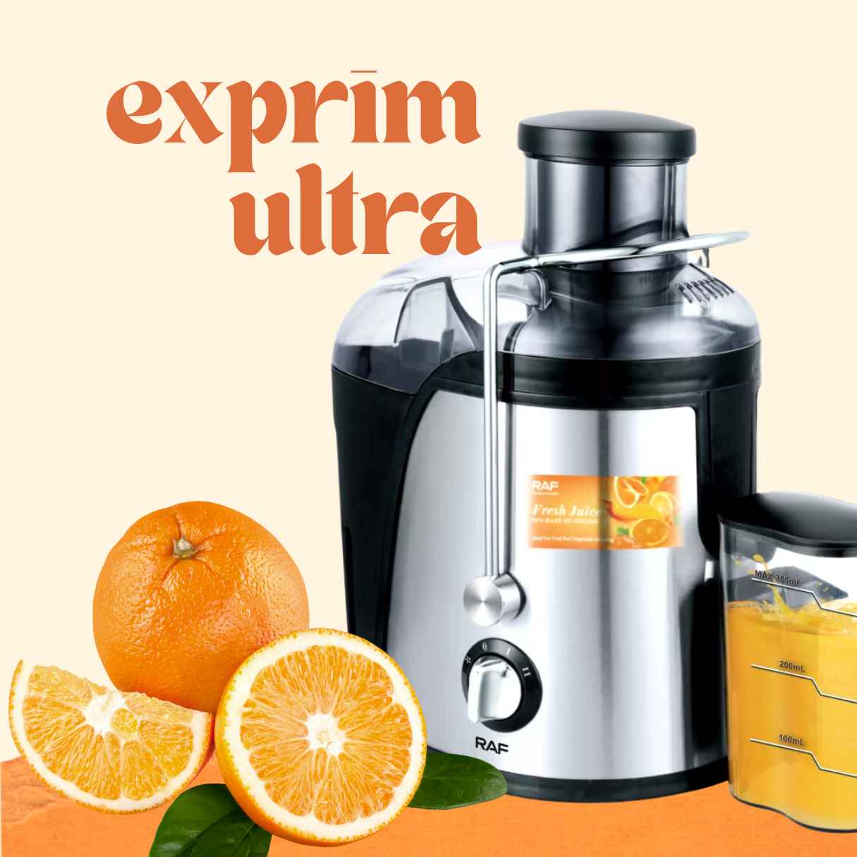 POTENTE EXPRIMIDOR ELÉCTRICO PARA FRUTAS O VEGETALES | EXPRIM ULTRA™