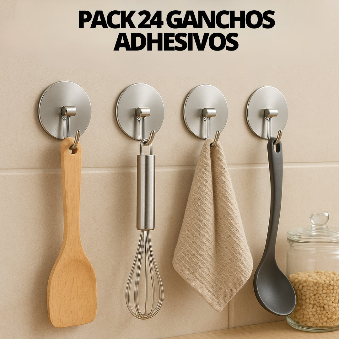 PACK DE 24 GANCHOS RESISTENTES | GANCHIN™
