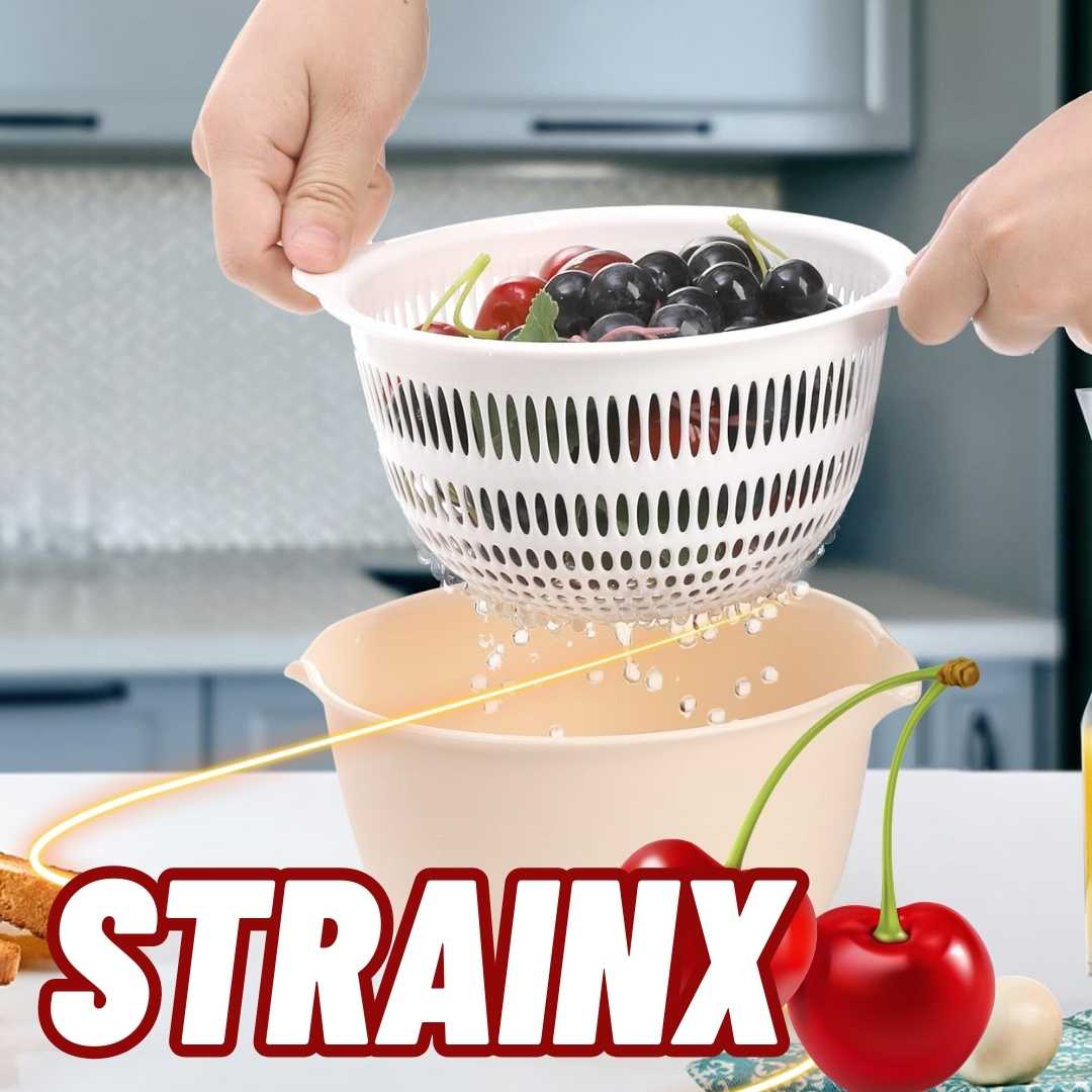 EXCELENTE COLADOR CON DOBLE CAPA Y RESISTENCIA GARANTIZADA | STRAINX™