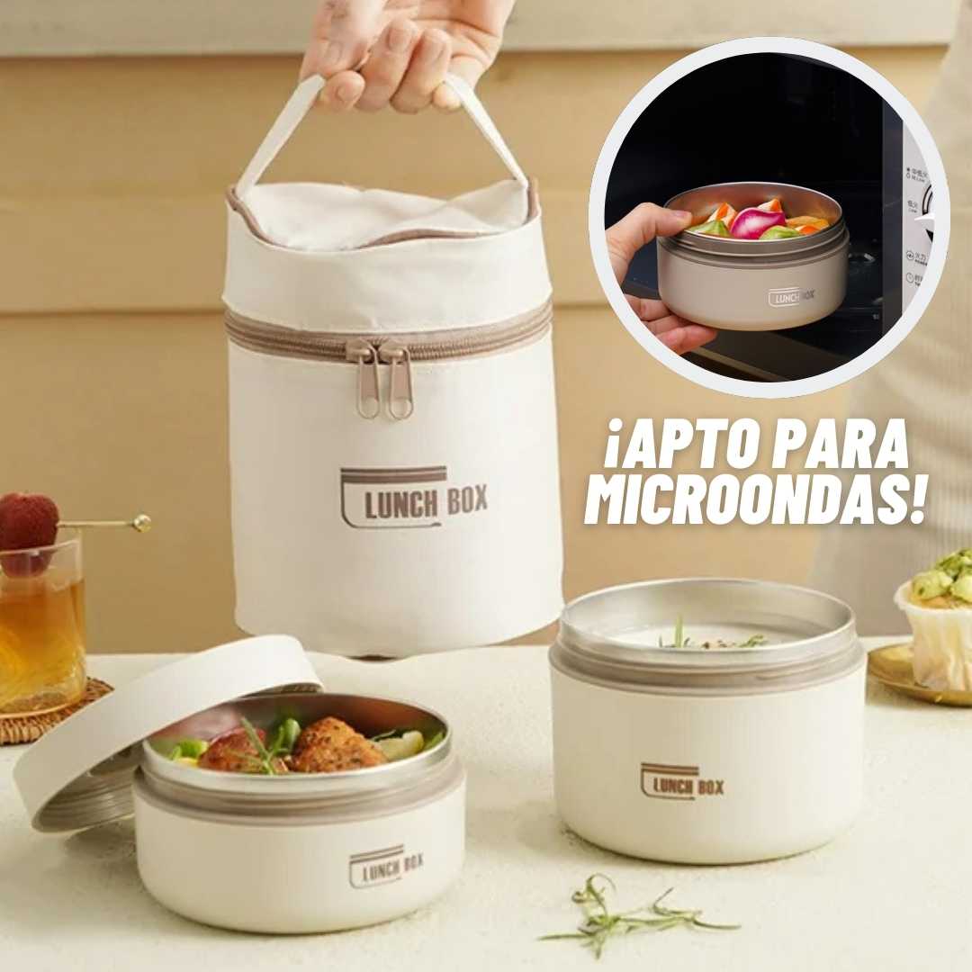 RECIPIENTES MÁS BOLSA TÉRMICA PARA CONSERVAR ALIMENTOS | LUNCH BOX™