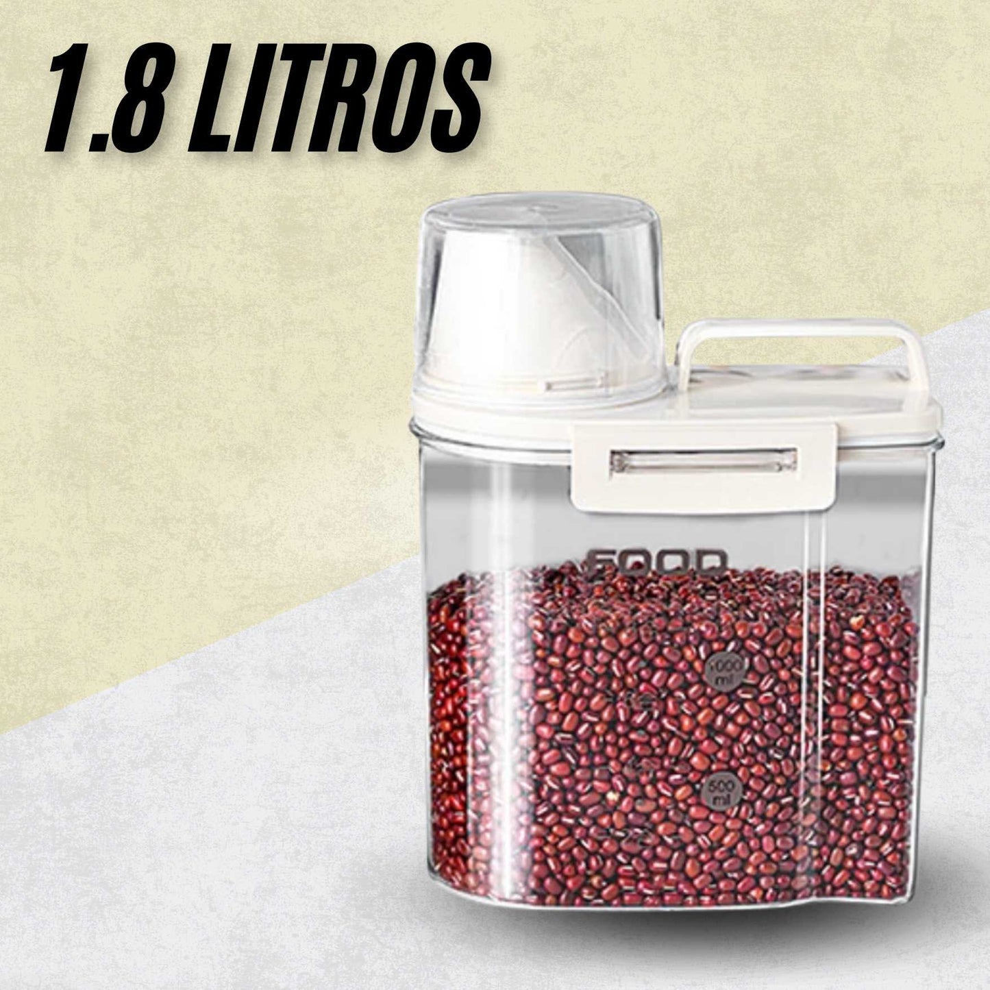 SET CONTENEDORES PRÁCTICA Y RESISTENTE CON TAZA MEDIDORA | GÉNOVA™