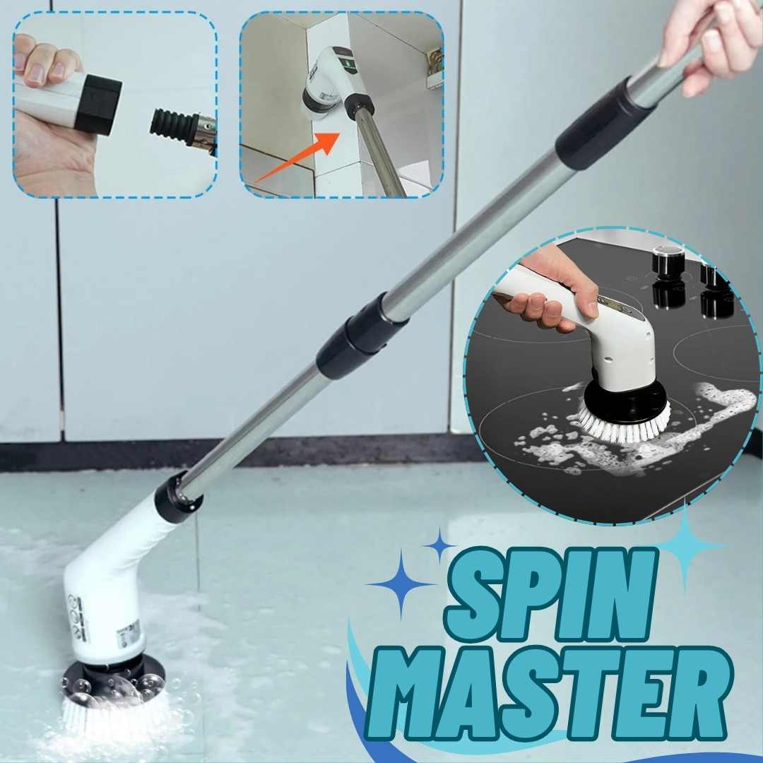 EFICIENTE CEPILLO LIMPIADOR ELÉCTRICO CON 7 ACCESORIOS | SPIN MASTER™