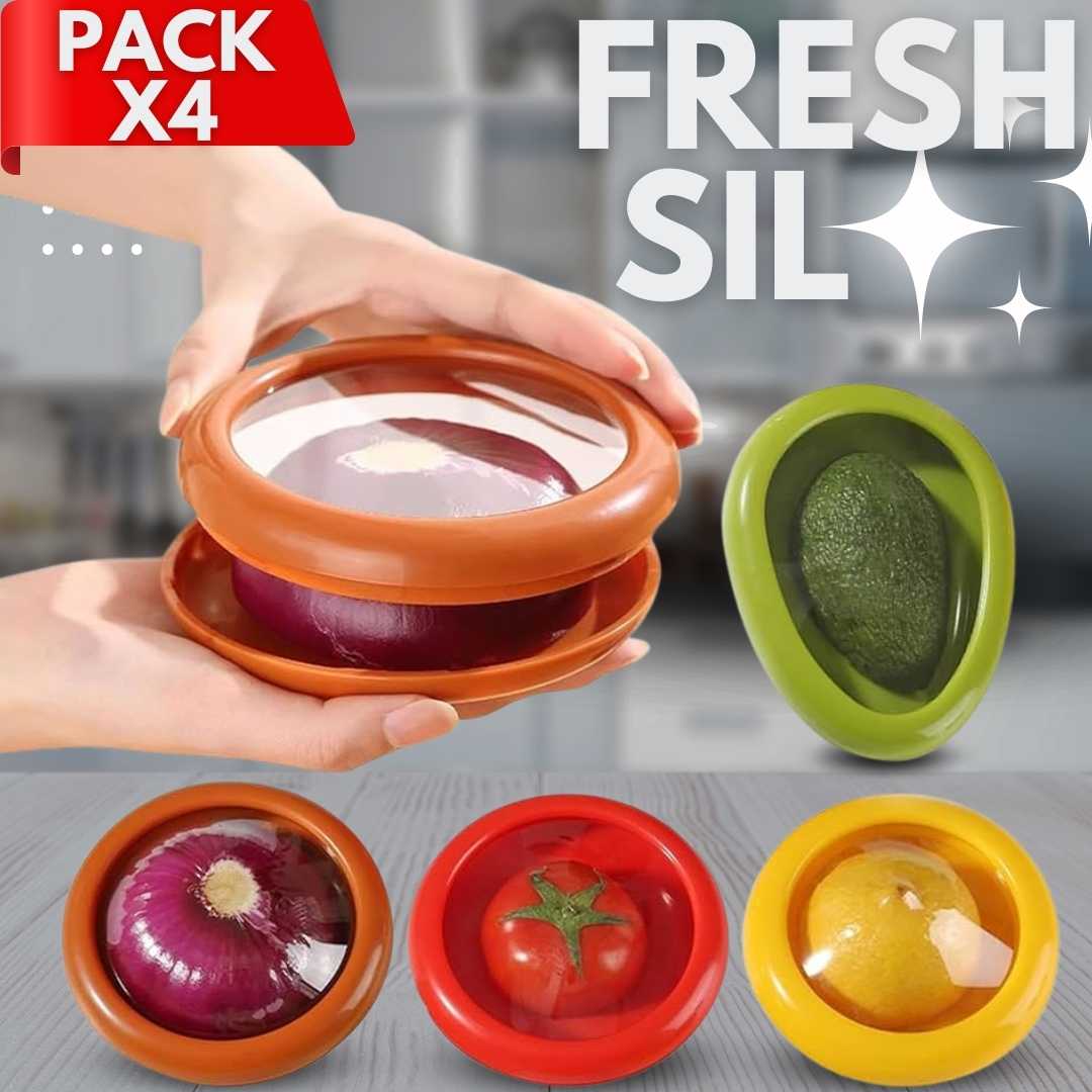 PACK DE CUATRO CONTENEDORES DE SILICONA RESISTENTES | FRESH SIL™