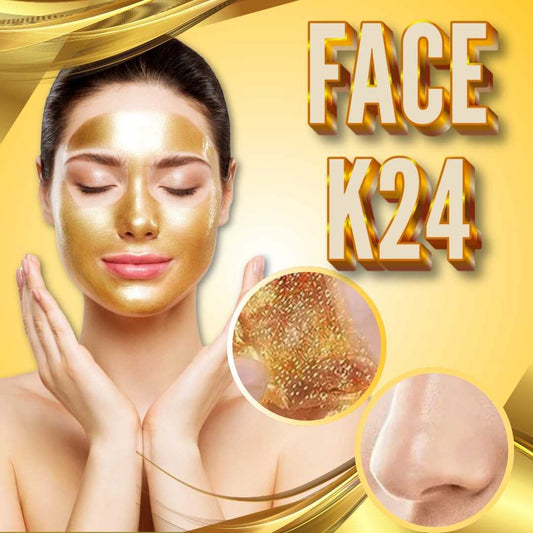 PACK DE 10 MASCARILLAS FACIALES CON EXTRACTOS DE ORO PARA SUAVIZAR ARRUGAS | FACE K24™