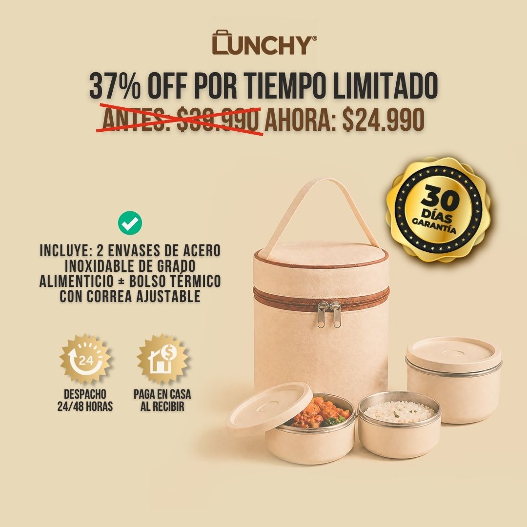 LONCHERA TÉRMICA + 2 ENVASES | LUNCHY™