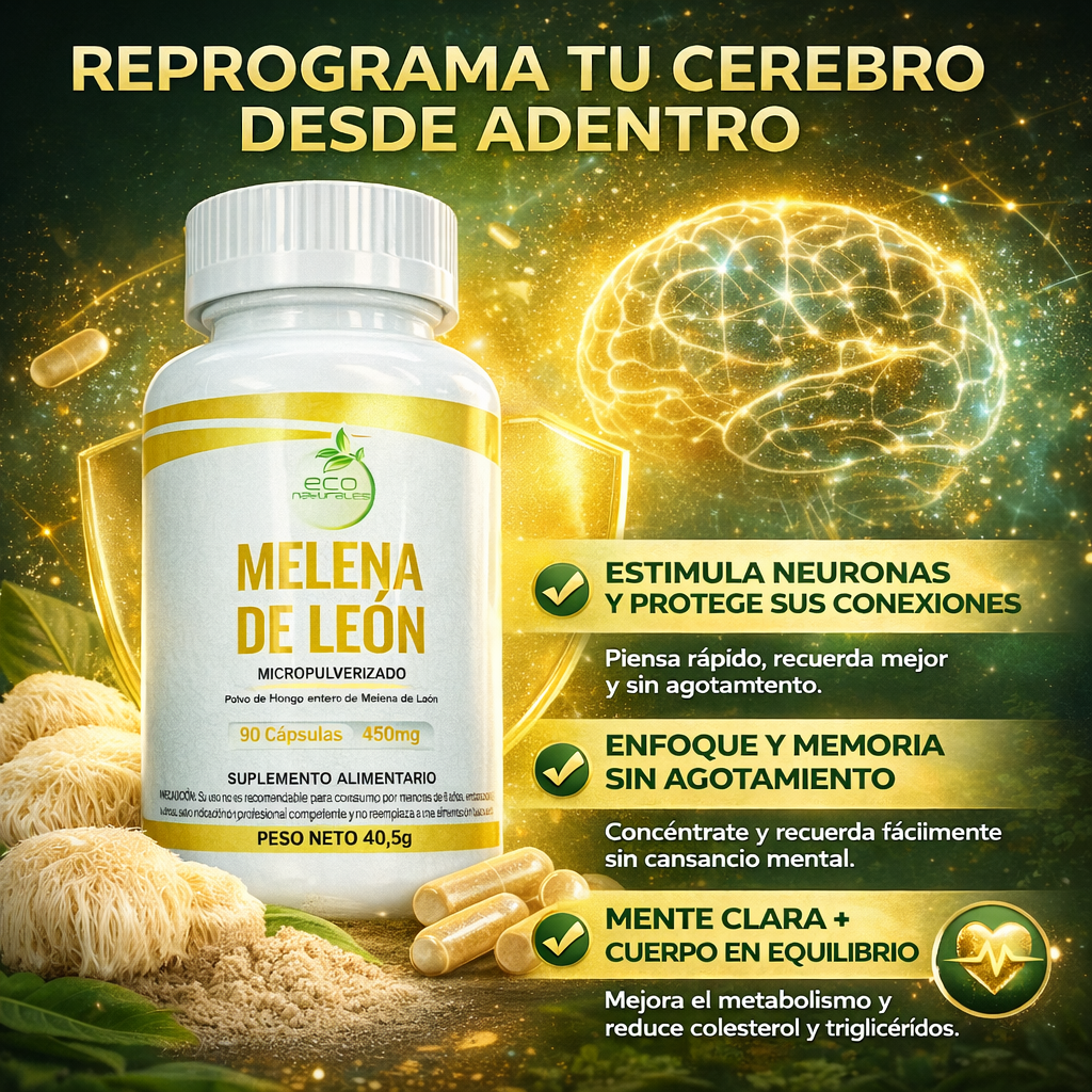 SUPLEMENTO ALIMENTICIO MELENA DE LEON 90 CAPSULAS