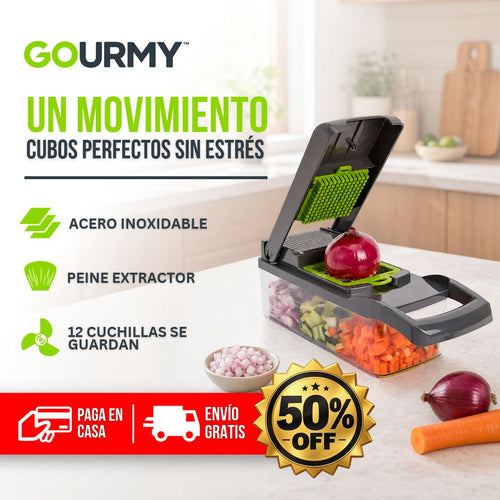 CORTADOR DE VERDURAS 12 EN 1 | GOURMY™