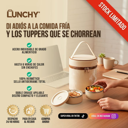 LONCHERA TÉRMICA + 2 ENVASES | LUNCHY™