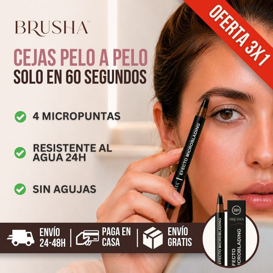 3x1 LÁPIZ PARA CEJAS EFECTO MICROBLANDING BRUSHA™
