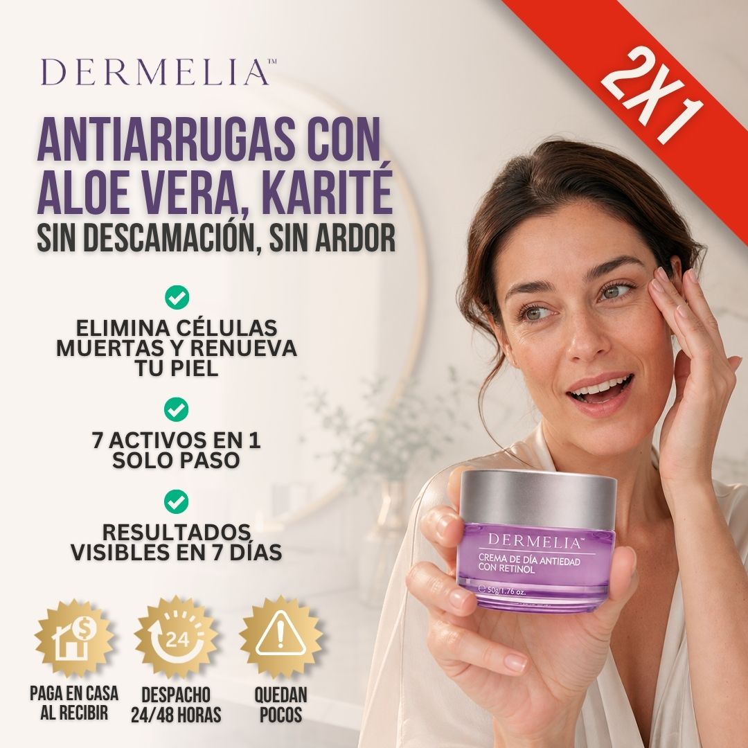 2x1 CREMA ANTIARRUGAS CON RETINOL | DERMELIA™