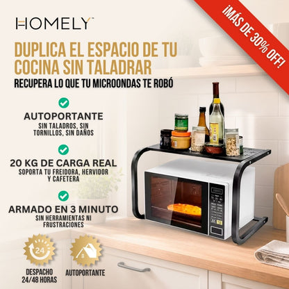 RACK PARA MICROONDAS DE UN NIVEL | HOMELY™