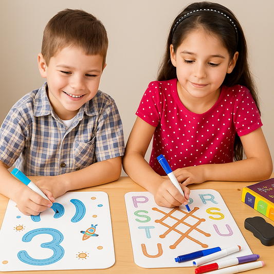 LIBRO REUTILIZABLE PARA JUGAR Y APRENDER  | TRAZZY™