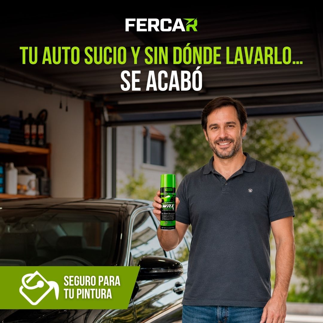 CERA EN SPRAY PARA AUTOS + ESPONJA EXPANDIBLE | FERCAR™