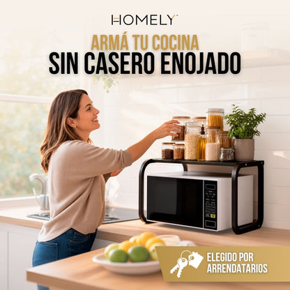 2x1 RACK PARA MICROONDAS DE UN NIVEL | HOMELY™