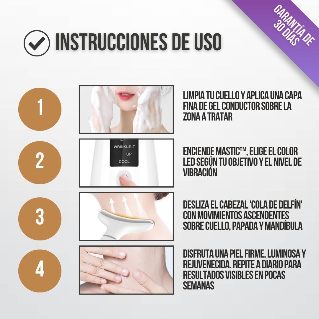 MASAJEADOR PARA REAFIRMAR PIEL EN CUELLO Y ROSTRO | MASTIC™