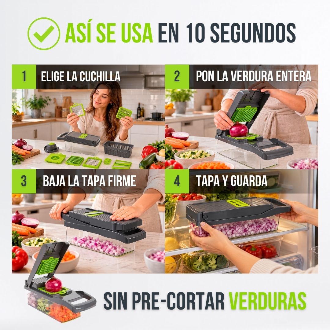 CORTADOR DE VERDURAS 12 EN 1 | GOURMY™