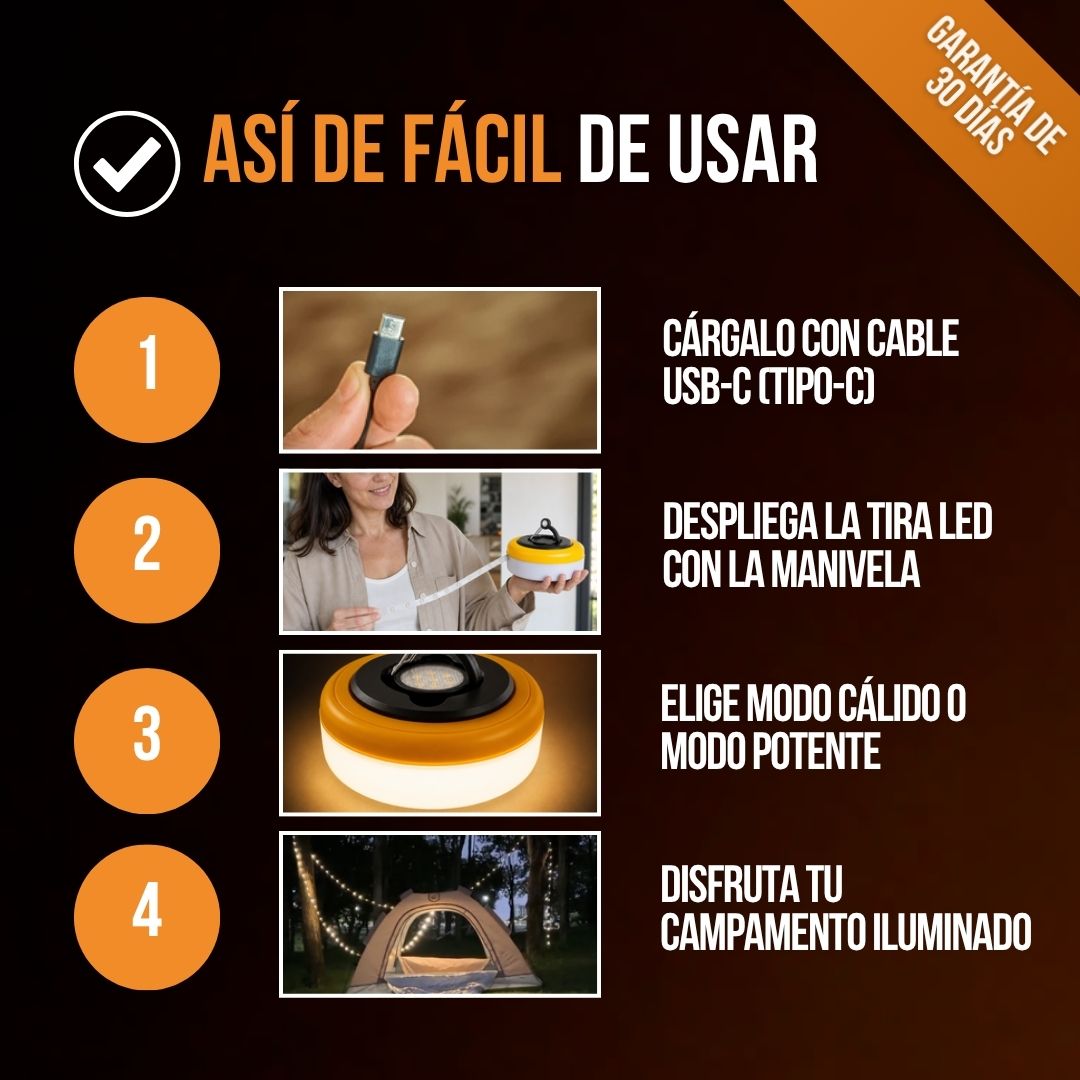 LUCES LED IDEALES PARA CAMPING | LUXENT™