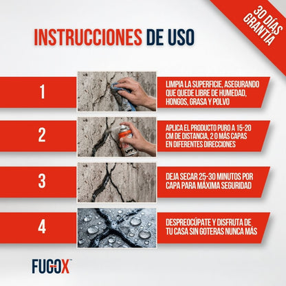 2x1 SPRAY IMPERMEABILIZANTE SELLA GRIETAS|  FUGOX™