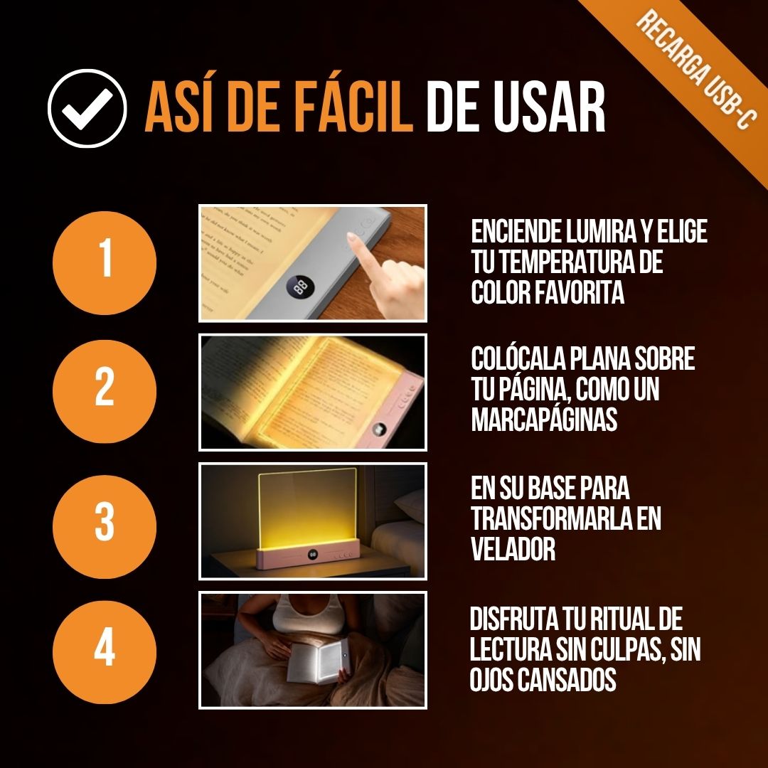 ILUMINADOR PARA LECTURAS NOCTURNAS | LUMIRA™