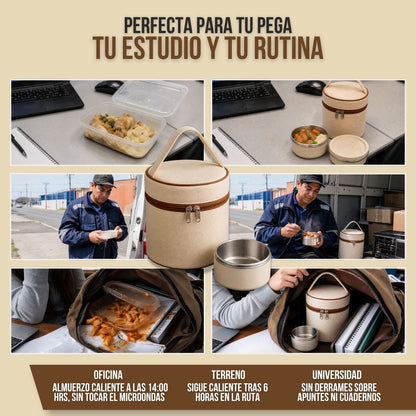 LONCHERA TÉRMICA + 2 ENVASES | LUNCHY™