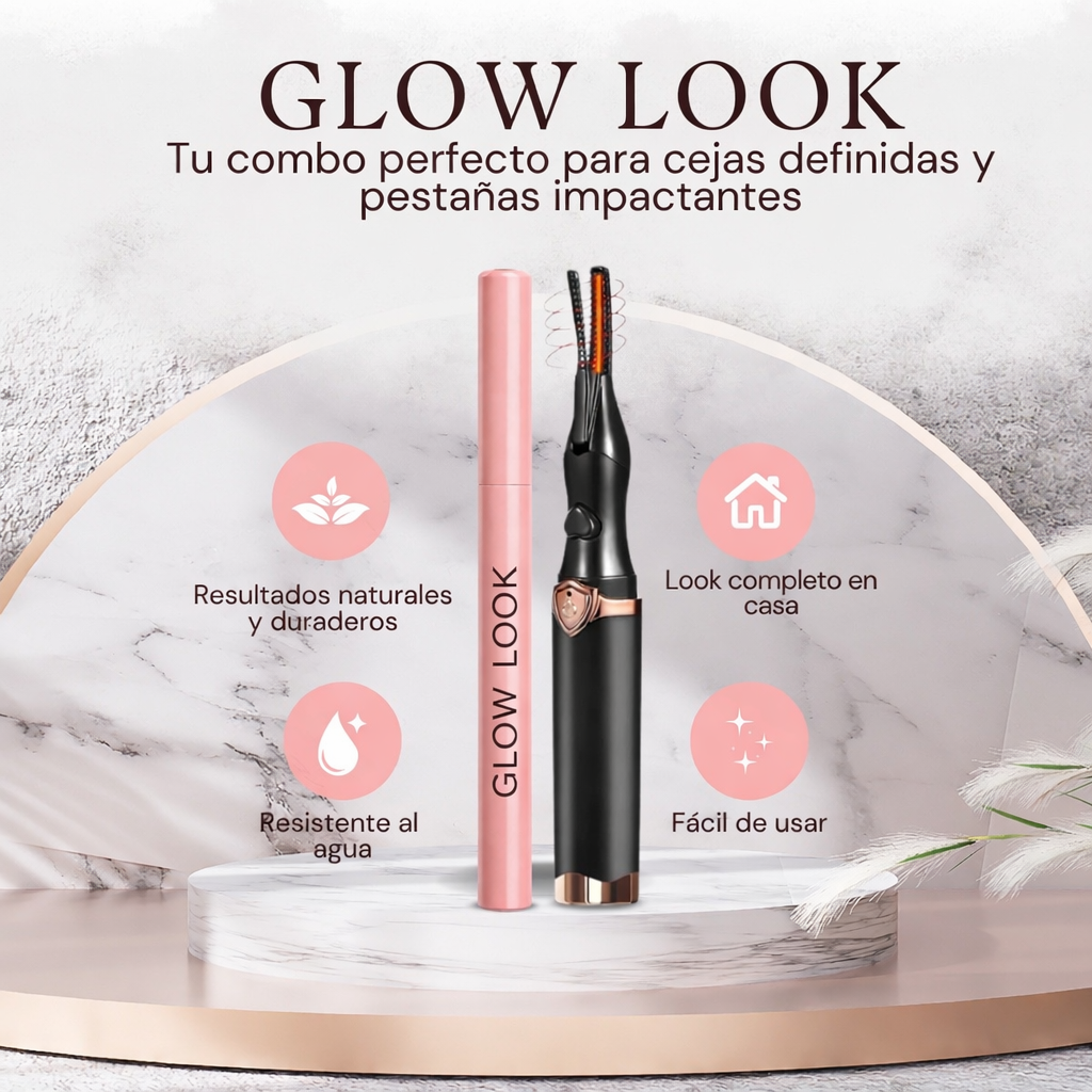 PACK LÁPIZ PARA CEJAS + RIZADOR DE PESTAÑAS ELÉCTRICO | GLOWLOOK™