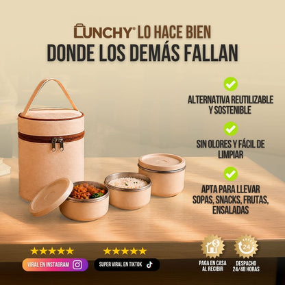 LONCHERA TÉRMICA + 2 ENVASES | LUNCHY™