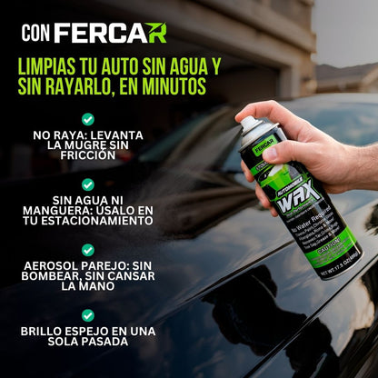 CERA EN SPRAY PARA AUTOS + ESPONJA EXPANDIBLE | FERCAR™