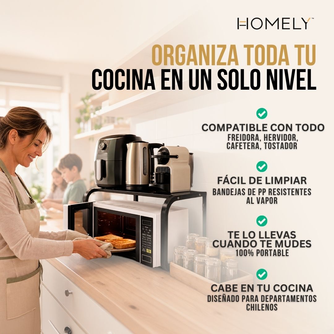 2x1 RACK PARA MICROONDAS DE UN NIVEL | HOMELY™
