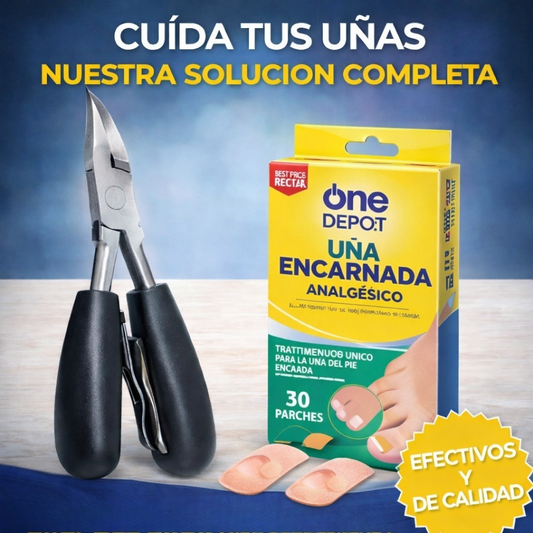 ALICATE PARA UÑAS + 30 PARCHES PARA UÑAS ENCARNADAS | SANIX™