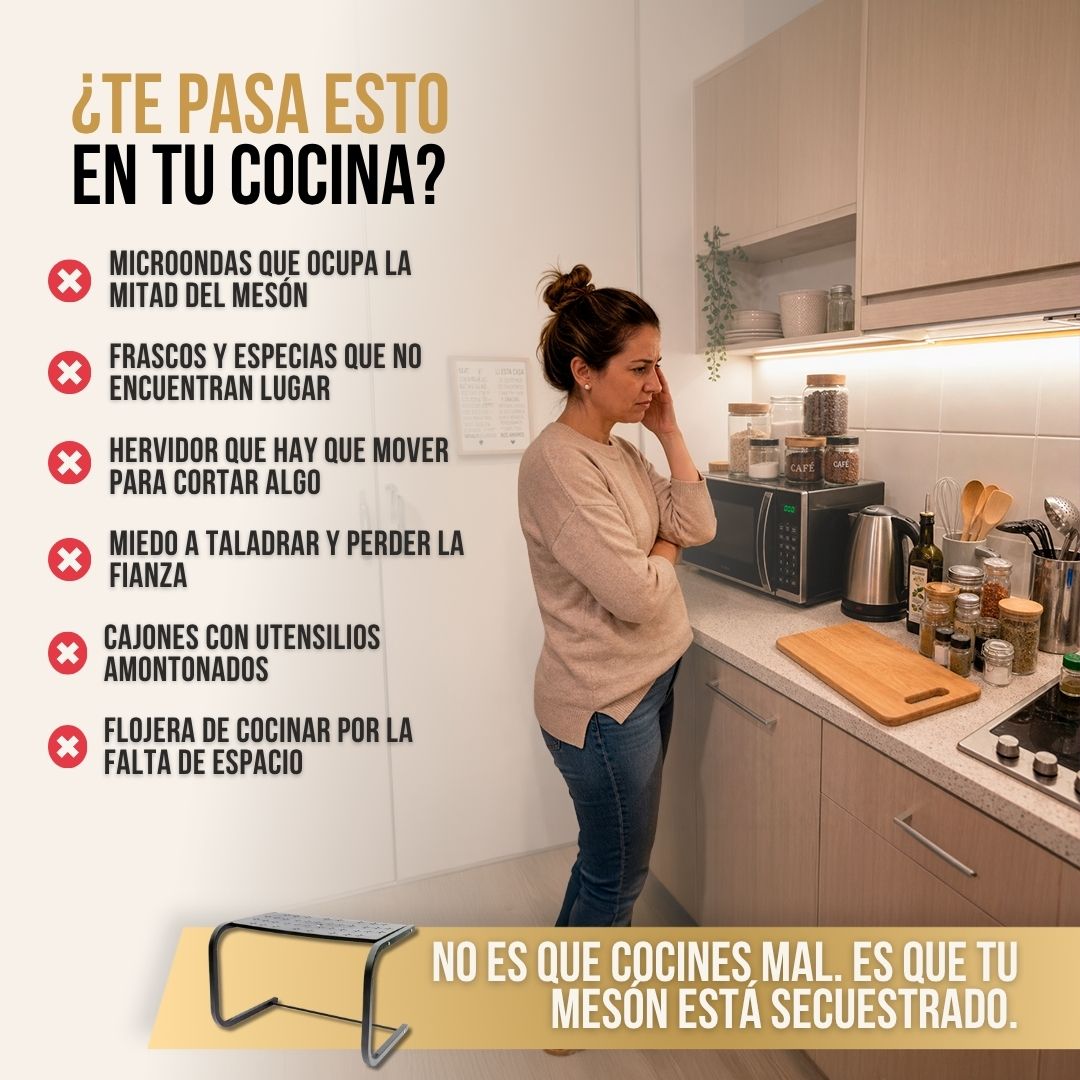 2x1 RACK PARA MICROONDAS DE UN NIVEL | HOMELY™