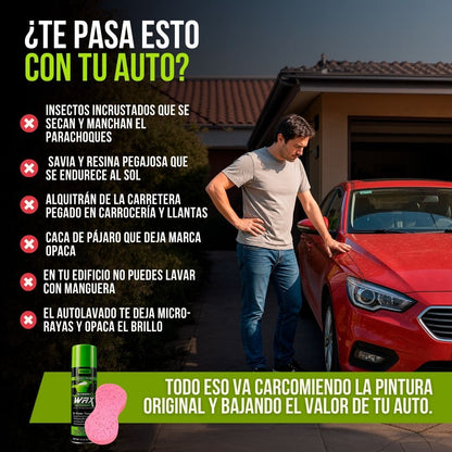 CERA EN SPRAY PARA AUTOS + ESPONJA EXPANDIBLE | FERCAR™