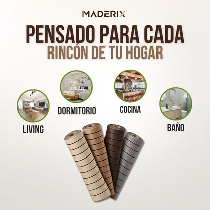 3 METROS PAPEL DECORATIVO MADERA 3D | MADERIX™