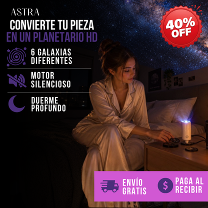 LÁMPARA PROYECTOR DE LUNA CON DISCOS INTERCAMBIABLES 🎁 | ASTRA ™