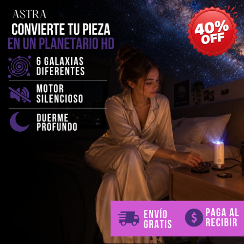 LÁMPARA PROYECTOR DE LUNA CON DISCOS INTERCAMBIABLES 🎁 | ASTRA ™