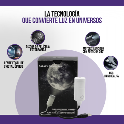 LÁMPARA PROYECTOR DE LUNA CON DISCOS INTERCAMBIABLES 🎁 | ASTRA ™