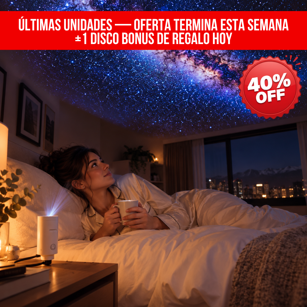 LÁMPARA PROYECTOR DE LUNA CON DISCOS INTERCAMBIABLES 🎁 | ASTRA ™