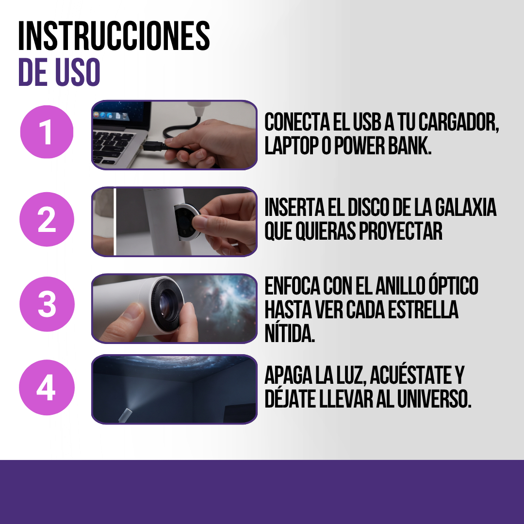 LÁMPARA PROYECTOR DE LUNA CON DISCOS INTERCAMBIABLES 🎁 | ASTRA ™