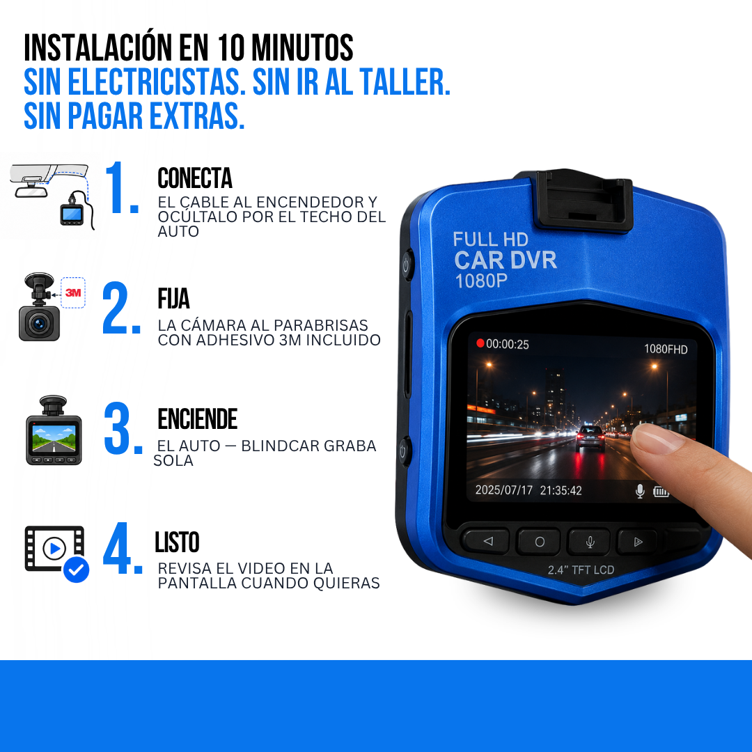 CÁMARA PARA AUTO ANTIPORTONAZO | BLINDCAR™