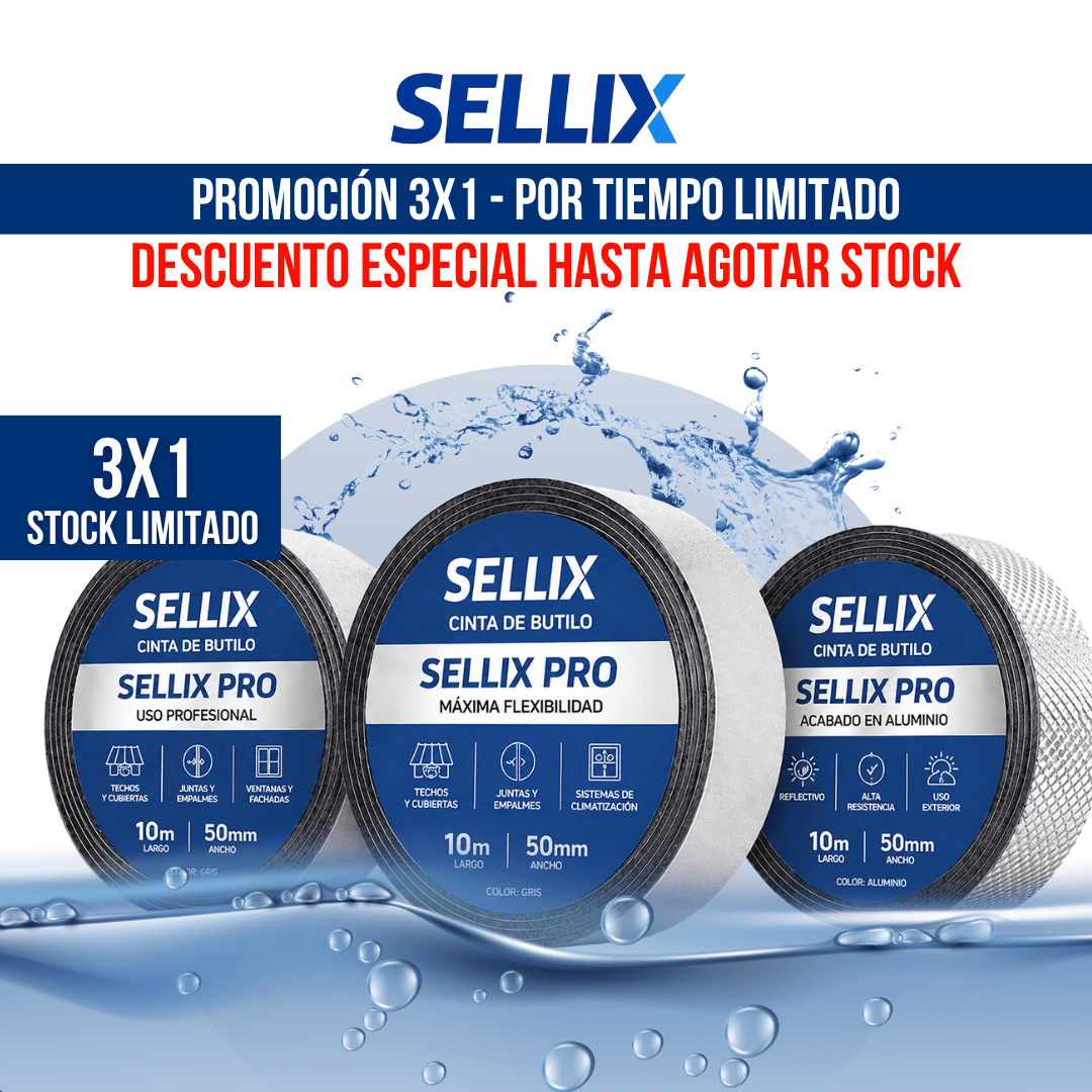 3X1 CINTA DE BUTILO PARA SELLAR GOTERAS | SELLIX™