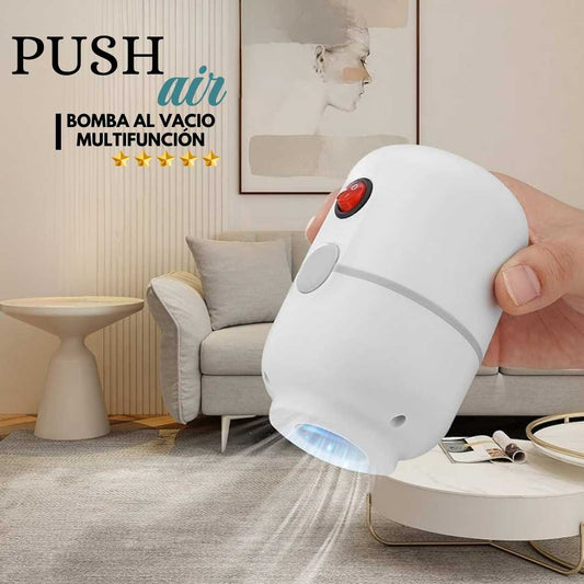POTENTE BOMBA DE AIRE PORTÁTIL PARA SELLAR BOLSAS AL VACÍO | PUSH AIR™