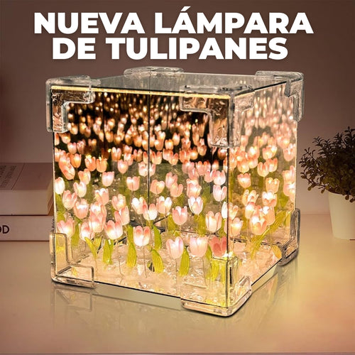 HERMOSA LÁMPARA TULIPANES CON ESPEJO | AURA™
