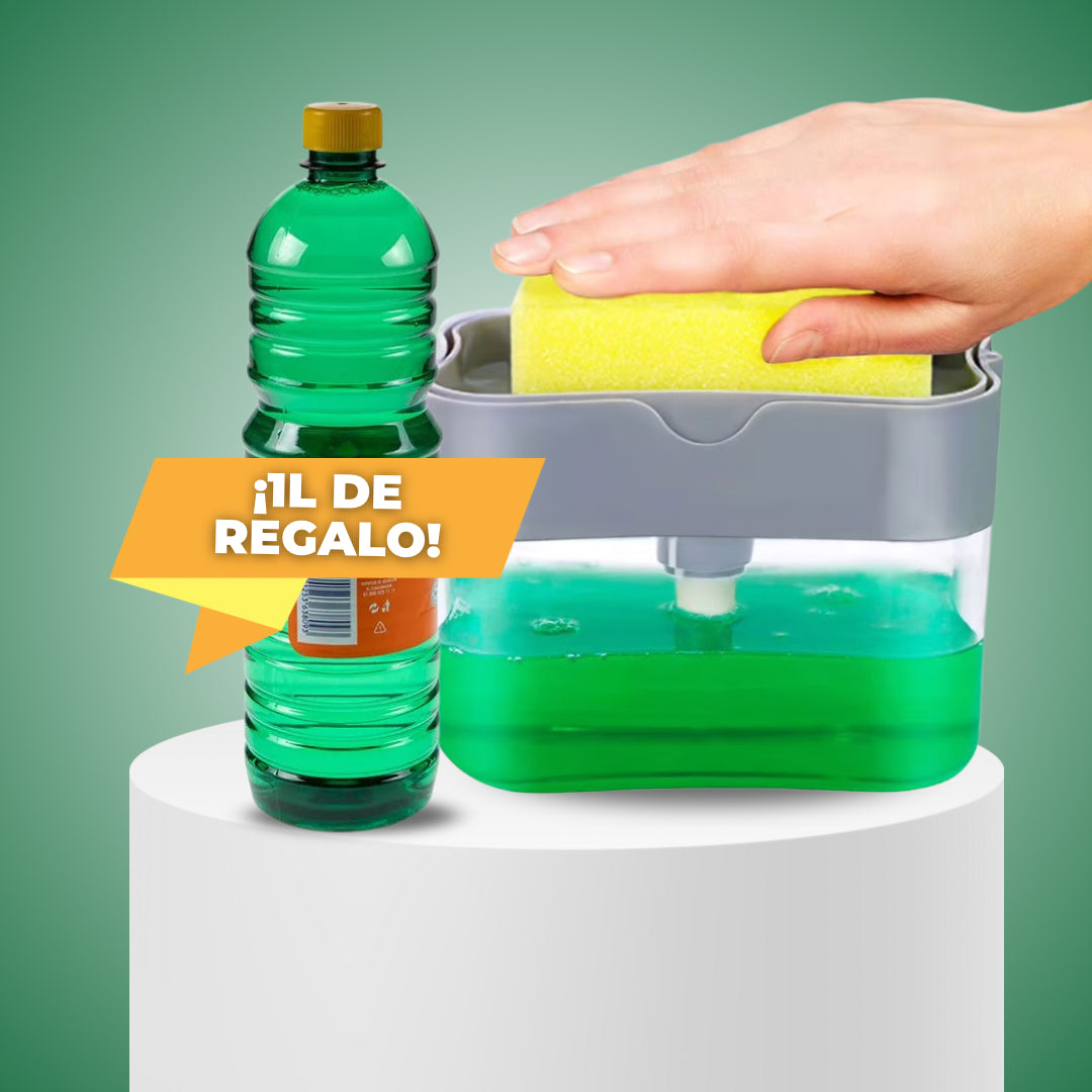DISPENSADOR DE JABÓN + LAVA LOZA DE REGALO | LIMPYO™