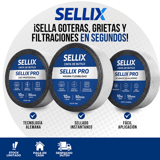 3X1 CINTA DE BUTILO PARA SELLAR GOTERAS | SELLIX™