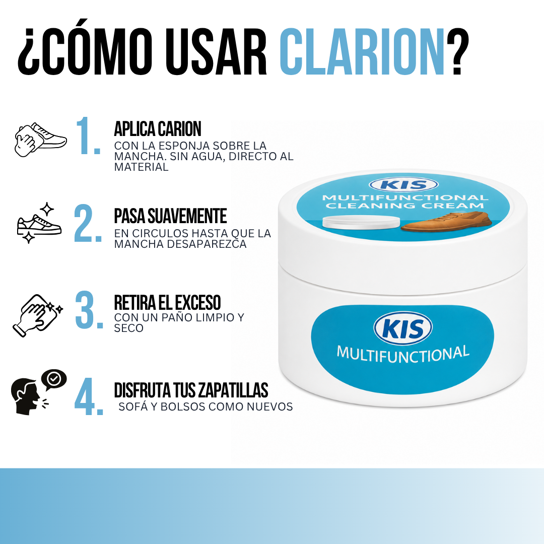 2x1 CREMA LIMPIADORA DE ZAPATOS MULTIFUNCIONAL | CLARION™