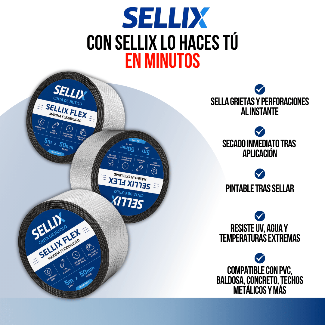 3X1 CINTA DE BUTILO PARA SELLAR GOTERAS | SELLIX™