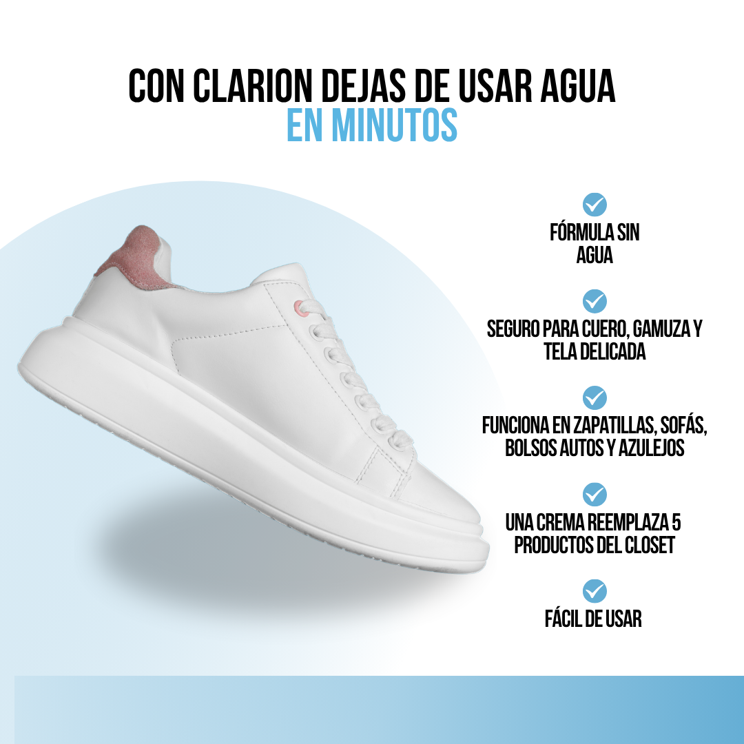 2x1 CREMA LIMPIADORA DE ZAPATOS MULTIFUNCIONAL | CLARION™