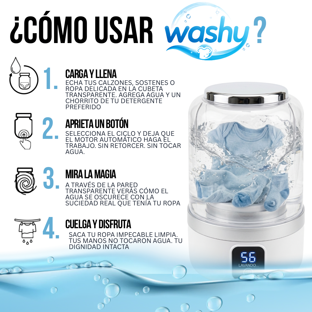 SÚPER MINI LAVADOR PORTÁTIL | WASHY™