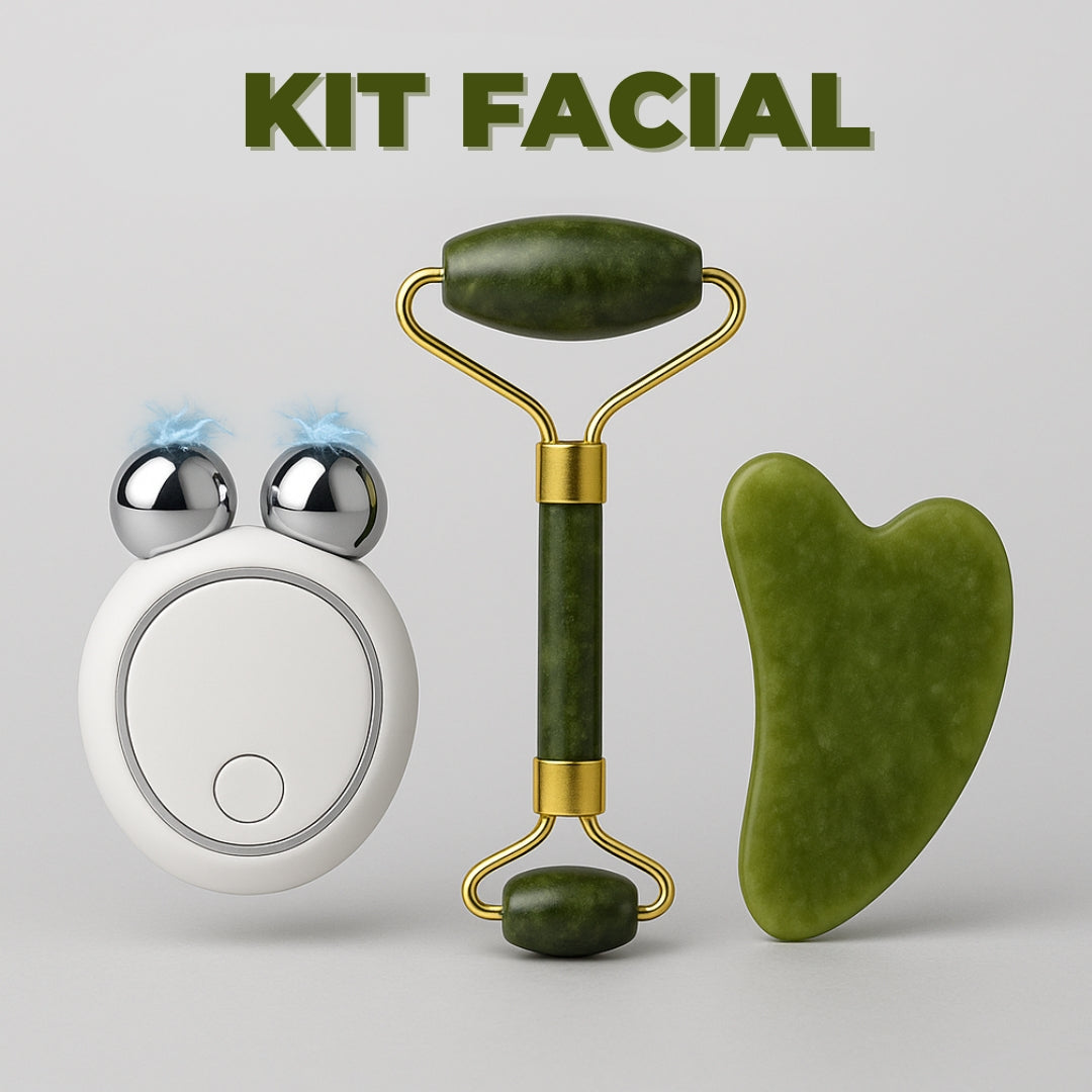 MASAJEADOR FACIAL + RODILLO | KIT REVIA™