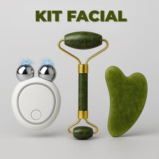 MASAJEADOR FACIAL + RODILLO | KIT REVIA™